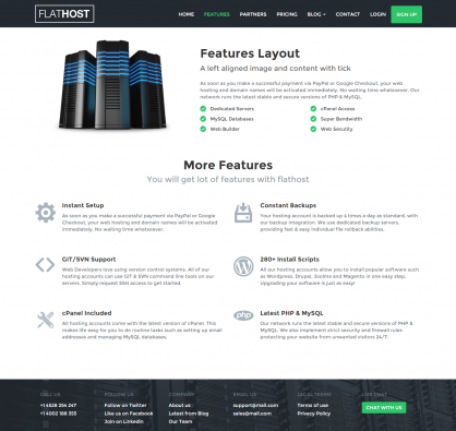 WHMCS主机模板|FlatHost V3.3 支持WHMCS 6