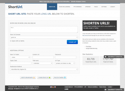 PHP短网址系统 wurlie Short Url Site Script v3.4.1