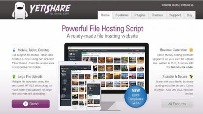 Yetishare 4.5.3 网盘商业版 PHP源码 一款国外很流行的PHP网盘源码