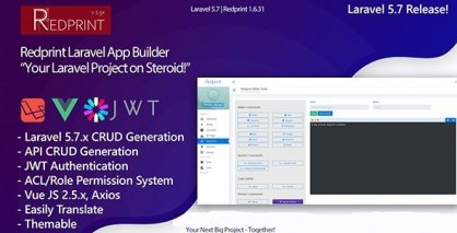 可视化开发laravel应用 Redprint Laravel App Builder CRUD Generator Plus v1.6.32  有安装指导