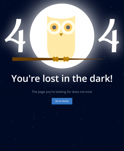 Dog & Owl v1.0 404错误页模板 可爱的纯CSS动画动物404页 免费分享