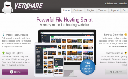 Yetishare 4.5.3 网盘商业版 PHP源码 一款国外很流行的PHP网盘源码