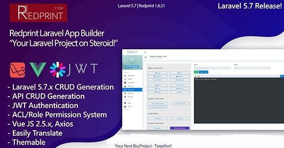 可视化开发laravel应用 Redprint Laravel App Builder CRUD Generator Plus v1.6.32  有安装指导